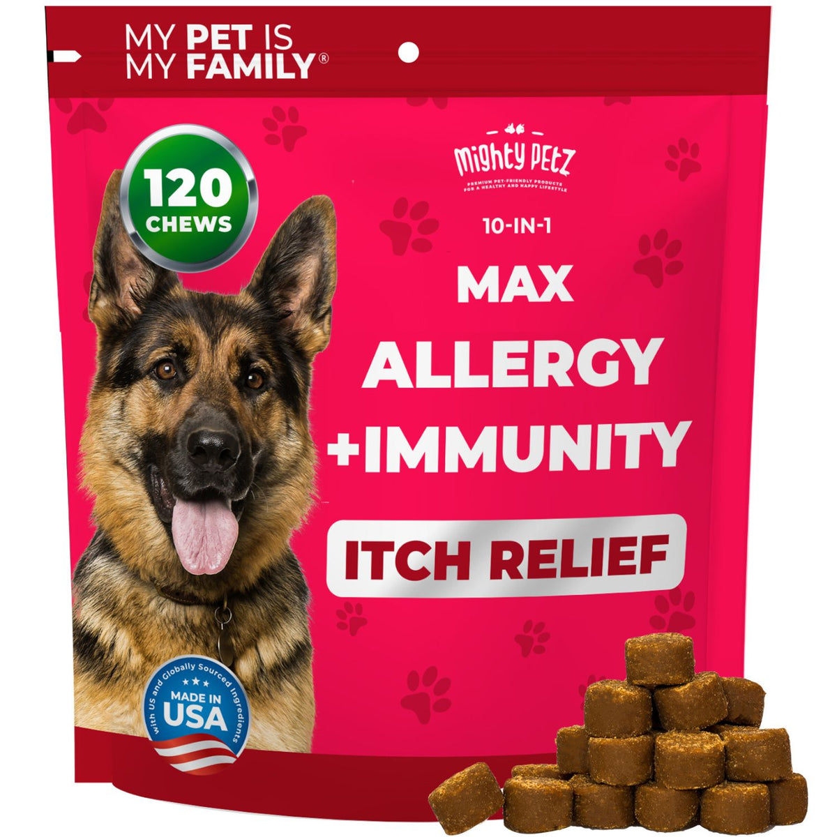 Allergy Immune Chews for Dogs Unique Formula - Main Image