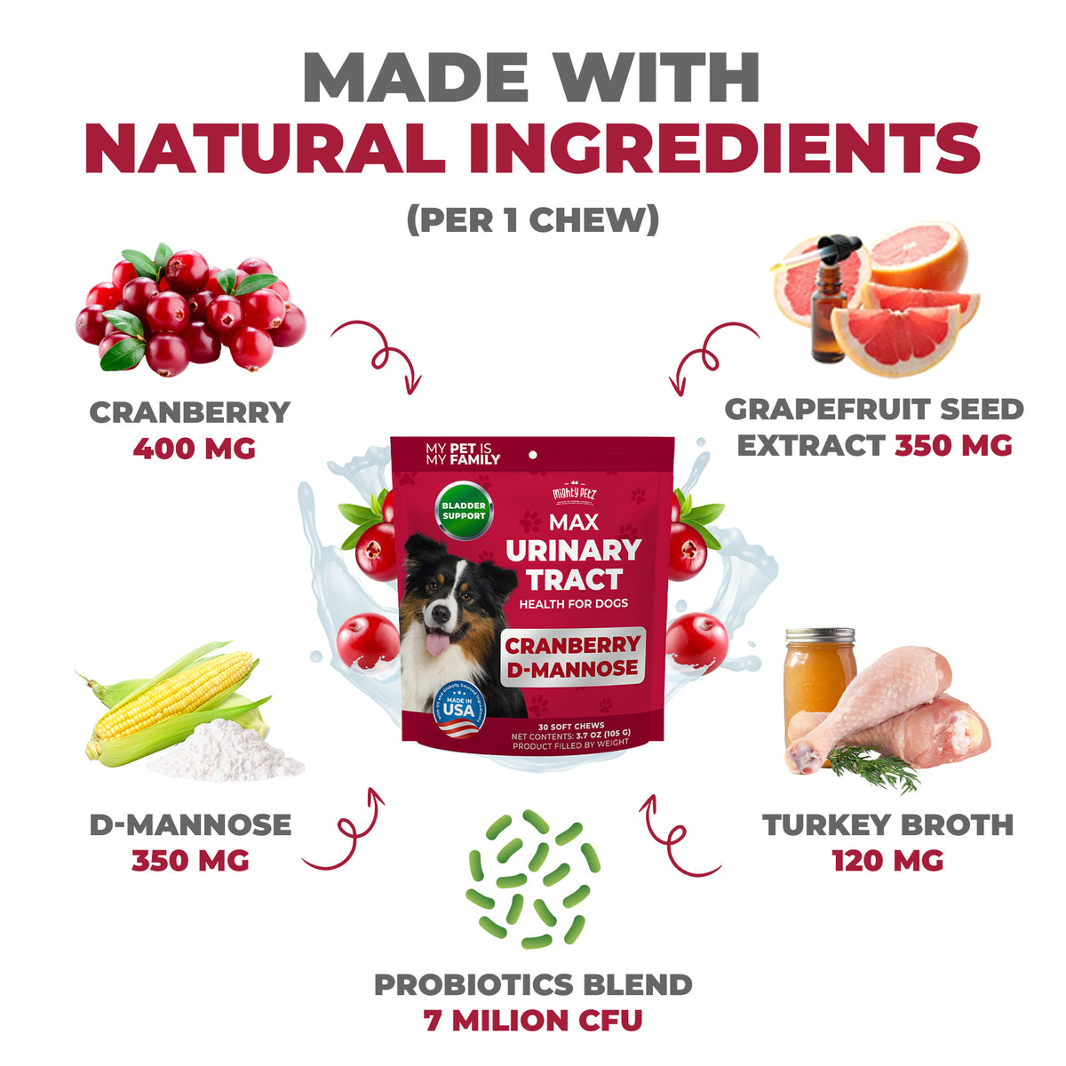 Azo Cranberry Urinary Tract Health Cranberry D-Mannose UTI Chews