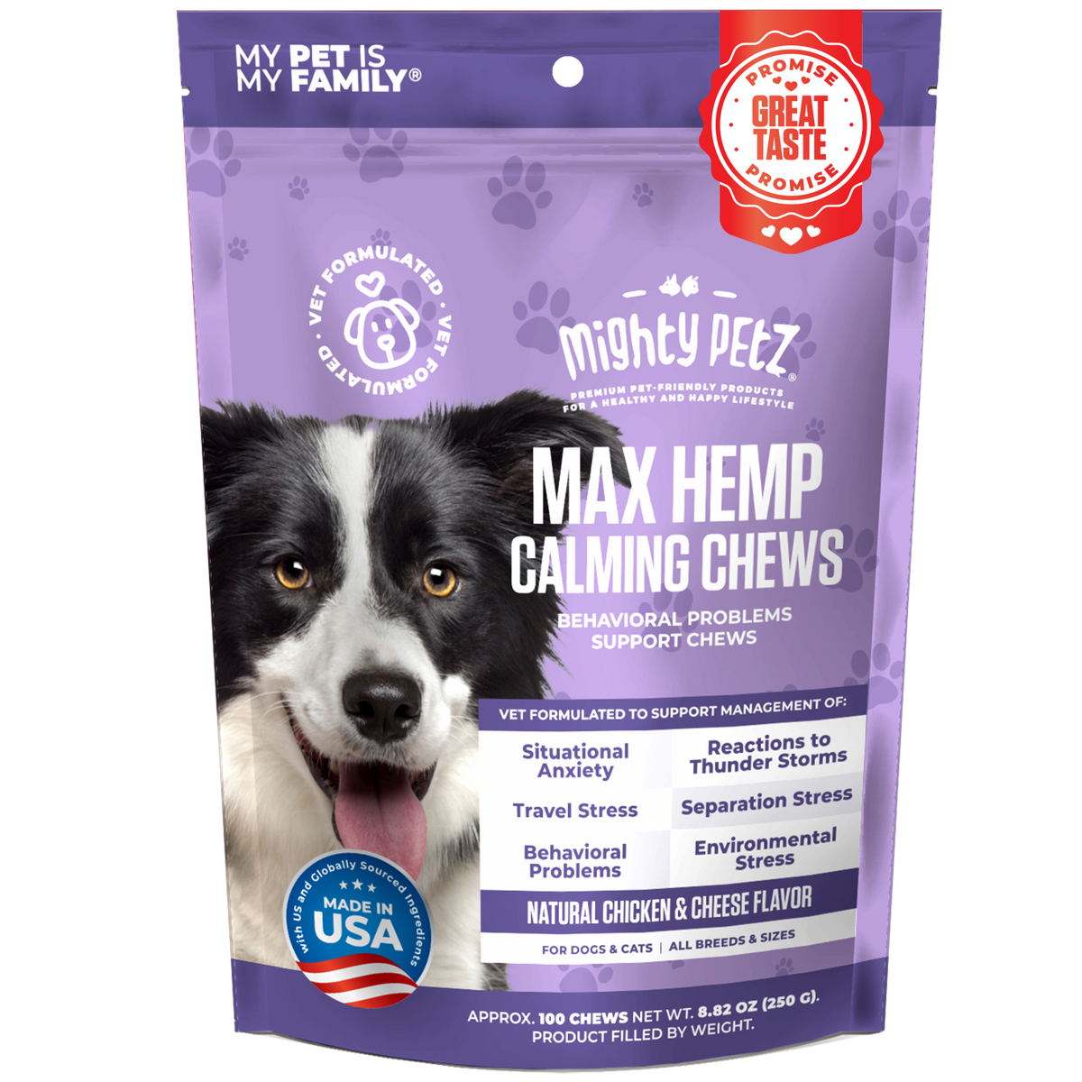 Calming treats with Hemp Oil for cat anxiety Mighty Petz