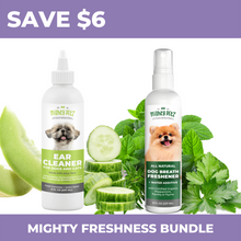 Load image into Gallery viewer, 4-in-1 Dog Ear Cleaner + 2-in-1 Dog Breath Freshener with all natural ingredients