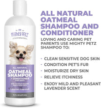 Load image into Gallery viewer, 2-in-1 Oatmeal Dog Shampoo & Conditioner with all natural ingredients + 4-in-1 Dog Ear Cleaner