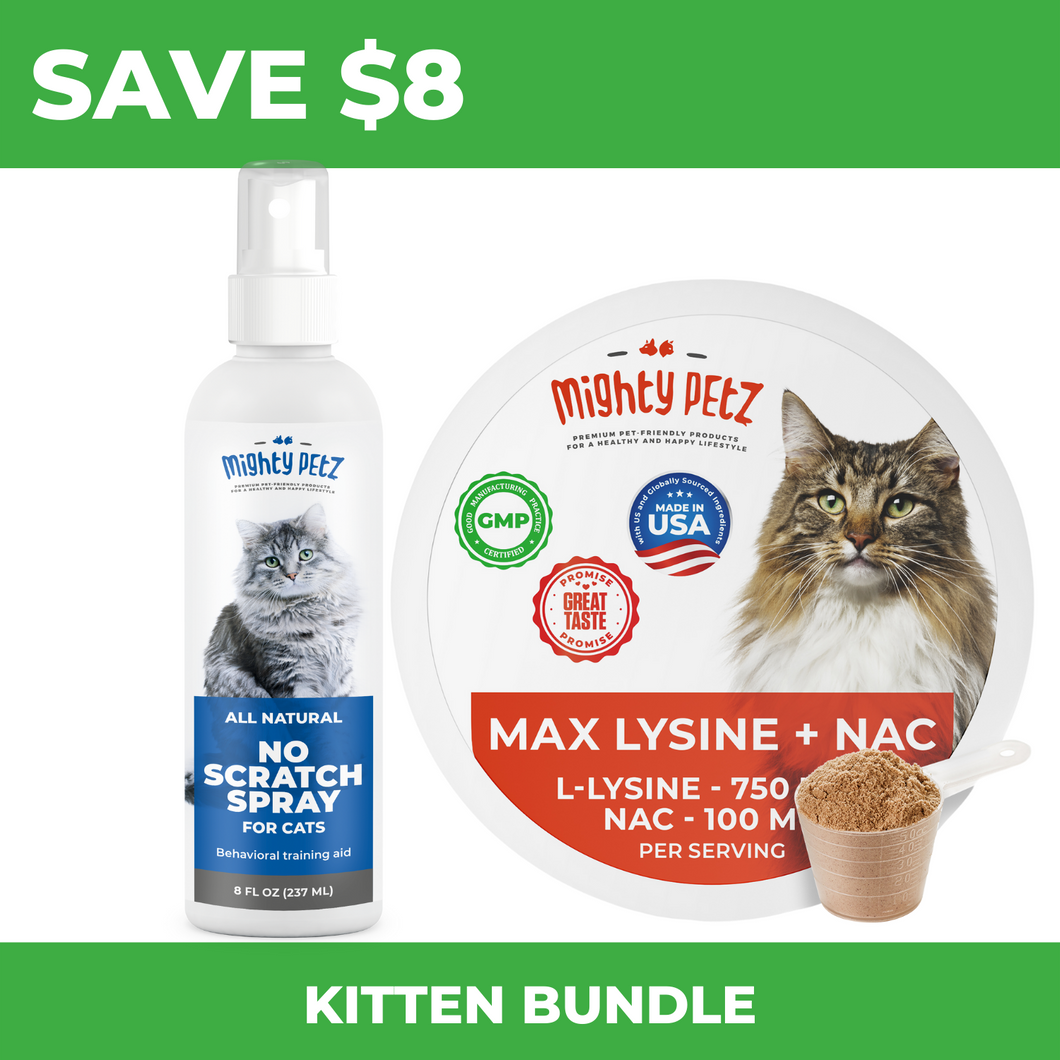 Lysine Powder for Cats + Cat Repellent Spray with all Natural Ingredients