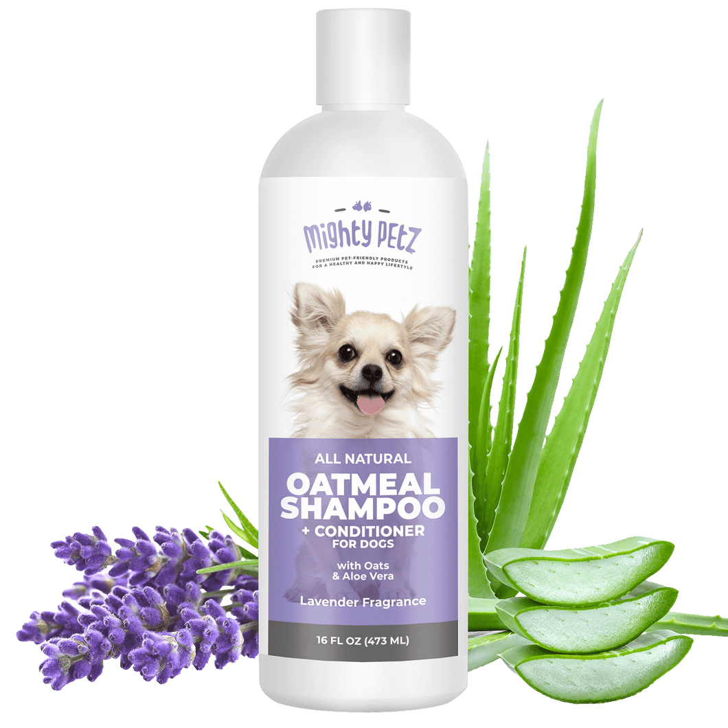 2-in-1 Oatmeal Dog Shampoo and Conditioner - All Natural Ingredients