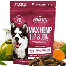 Load image into Gallery viewer, 10-in-1 MAX Mobility Support Chews for Dogs &amp; Cats - with Hemp, Glucosamine, Chondroitin, MSM
